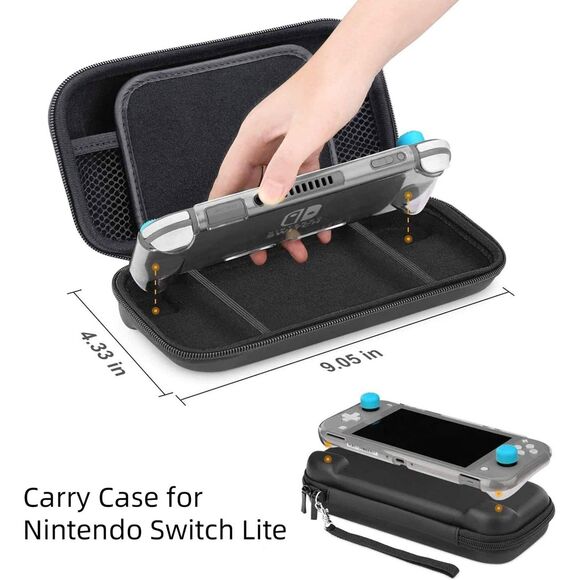 Nintendo Switch Lite Carrying Case - Black - New In Box - Picture 7 of 7